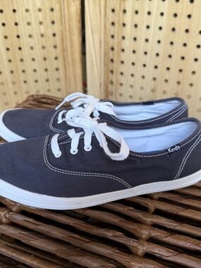 Keds Navy Blue Canvas Sneakers Womens Size 9 Lace Up Casual Shoes